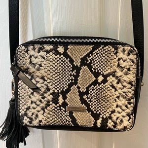 Call it Spring Snakeskin Crossbody Bag with Double Purse Compartments